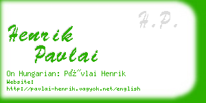 henrik pavlai business card